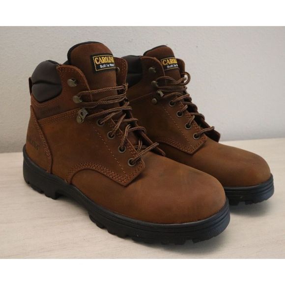 Carolina CA3026 Men's Sz 9.5D Brown 6" Waterproof Leather Work Boots - Picture 1 of 15